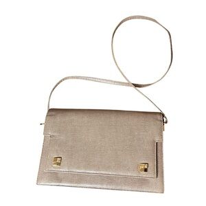 VTG 70s Jay Herbert New York Beige Reptile Lizard Leather Shoulder Bag Purse